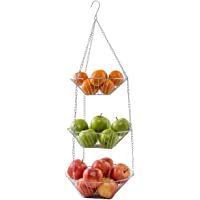 Mack - Cesta de frutas-cesta de verdura metálica colgante | Semáforo de cocina para más espacio en la encimera como un…